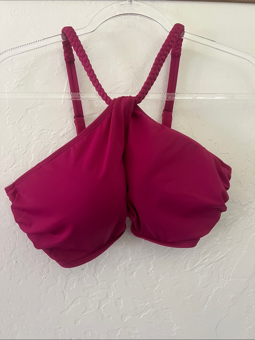 Shade & Shore Bra-Style Bikini Top in Magenta